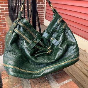 Rebecca Minkoff green zip devote tote hobo bag